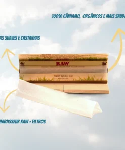 Mortalhas e filtros de cânhamo orgânico Connoisseur RAW 3 111