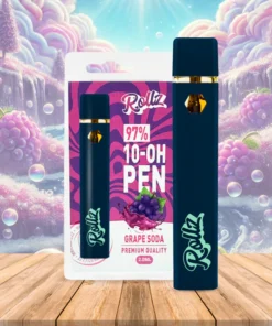 Vape de 10-OH (Novo HHC) 97%, Uva, Caneta Descartável Rollz 2ml