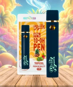 Vape de 10-OH (Novo HHC) 97%, Tropicool, Caneta Descartável Rollz 2ml