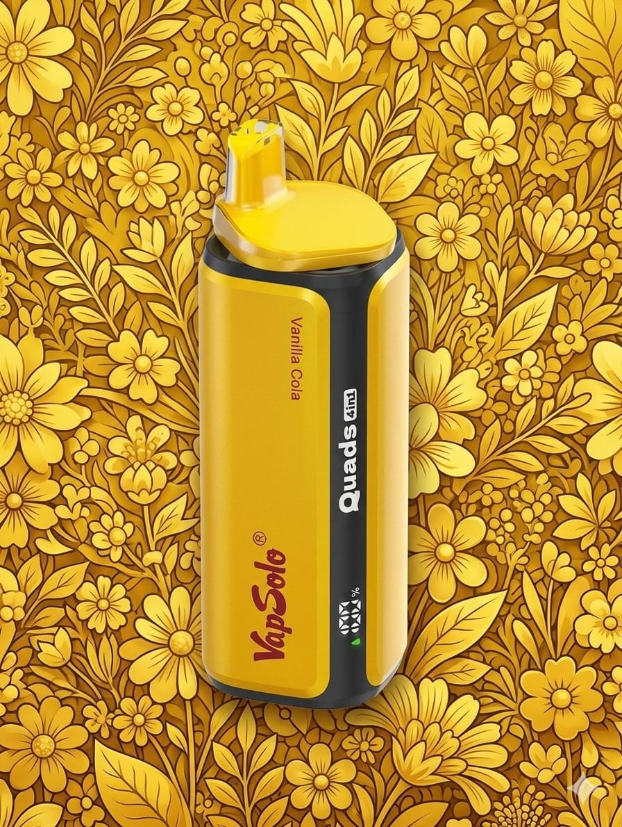VapSolo 80mil 4in1 Descartável - Vanilla Cola, Lemon Peach, Strawberry Raspberry Cherry ice, Grape Ice