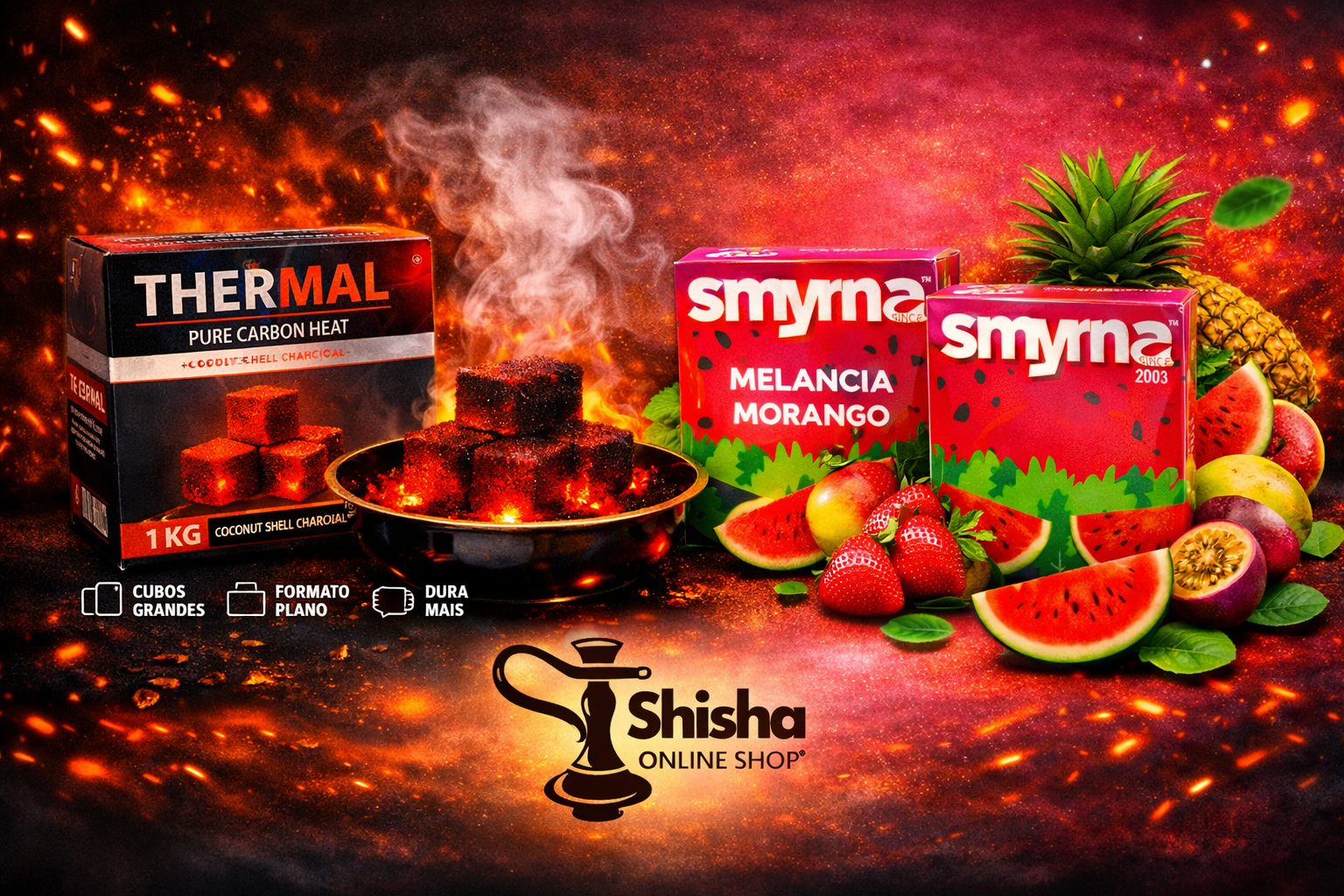Pack Promocional Smyrna 200g + Carvão Thermal (1 Kg)🔥💨
