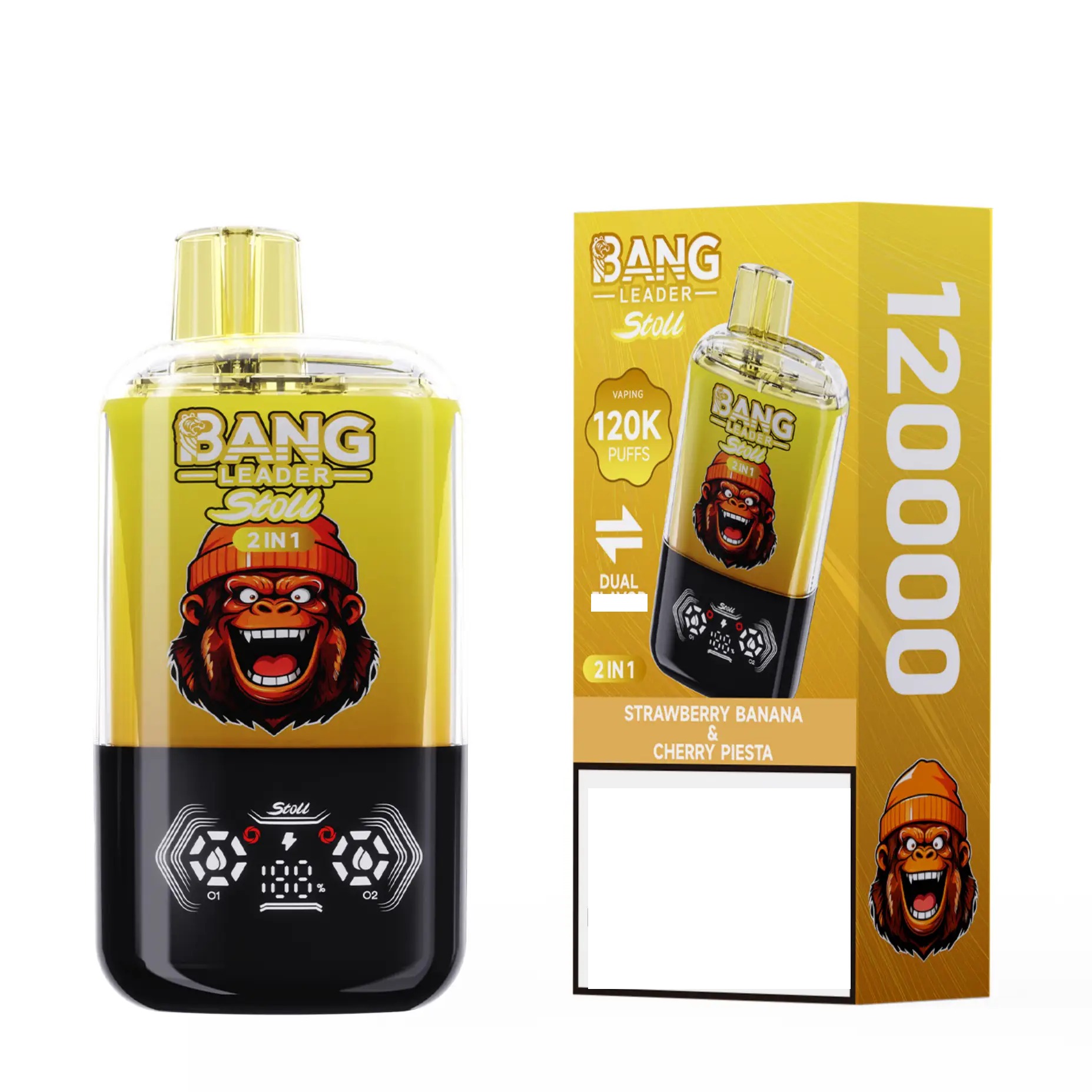 BANG LEADER 120k Puffs – Morango, Banana e Cereja