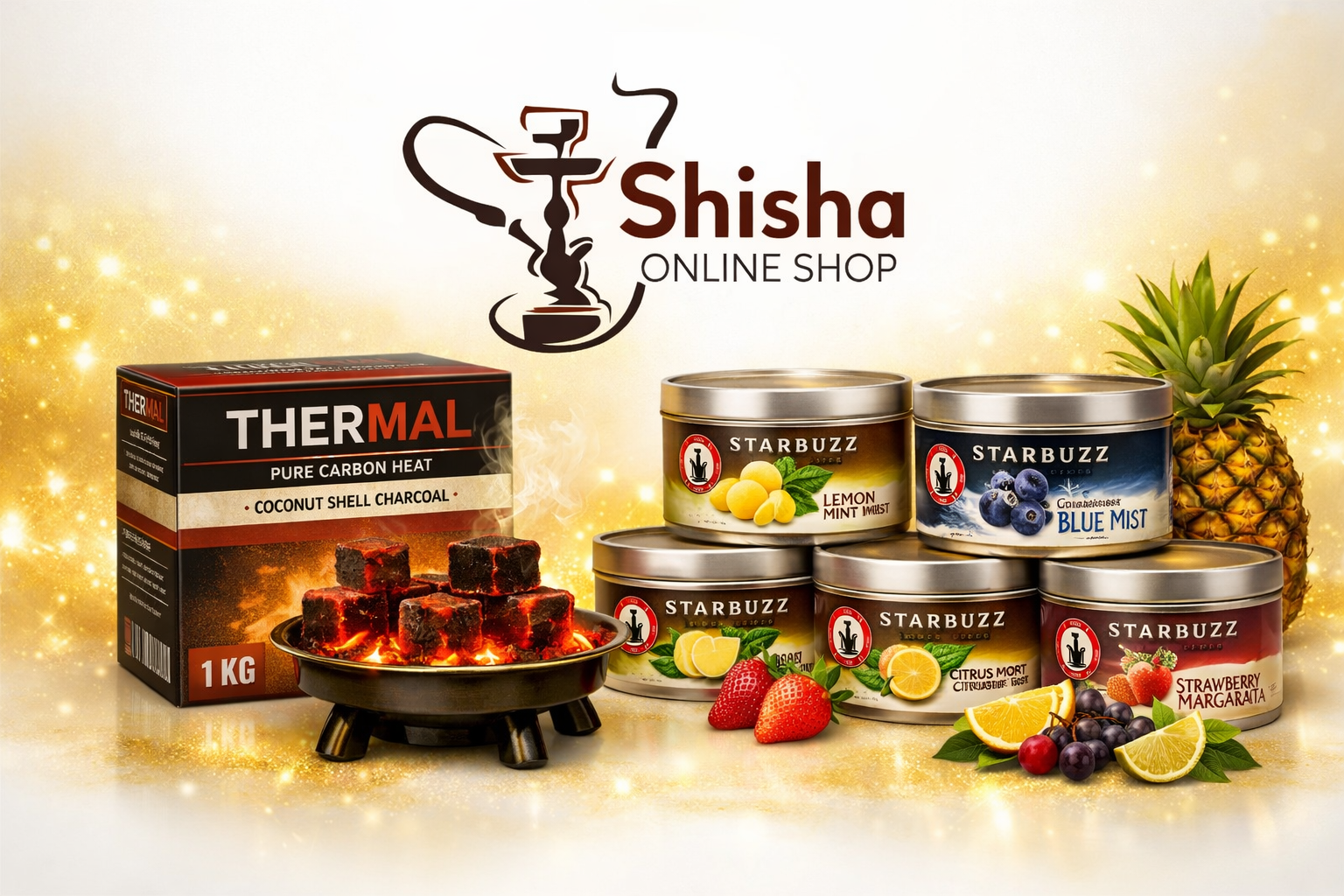 Pack Promocional Starbuzz 250g + 1kg Thermal Hookah Charcoal 🔥💨
