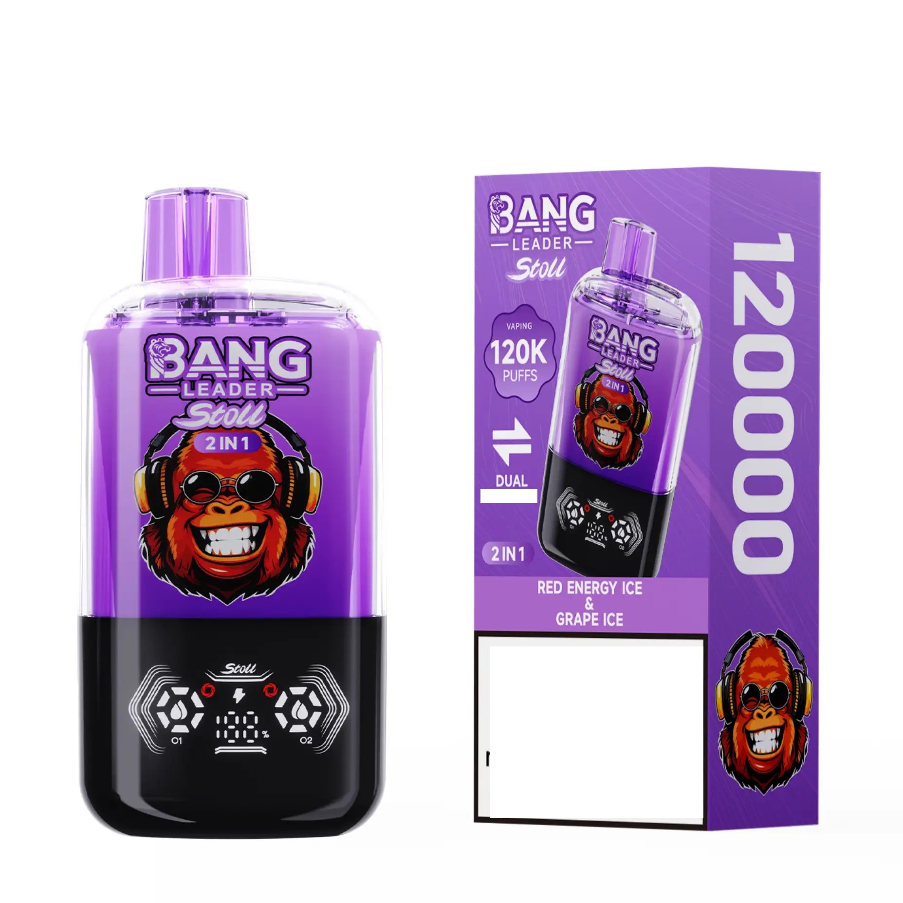 BANG LEADER 120k Puffs – Red Bull Menta e Uva Menta