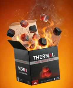 Thermal Hookah Charcoal | Carvão para Shisha Natural – Queima Prolongada e Sem Sabor