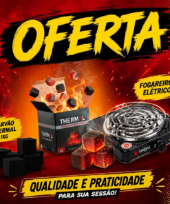 Thermal Hookah Charcoal | Carvão para Shisha Natural 1 kg -+ 1 Fogão Elétrico