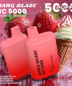 Bang Blaze BC 5000 5K Puff Vape Descartável | Gelado de Morango